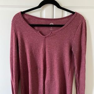 Pink along Sleeve Tee